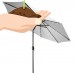 Deluxe Solar Powered LED Lighted Patio Umbrella - 9' - By Trademark Innovations (Gray)   565579750
